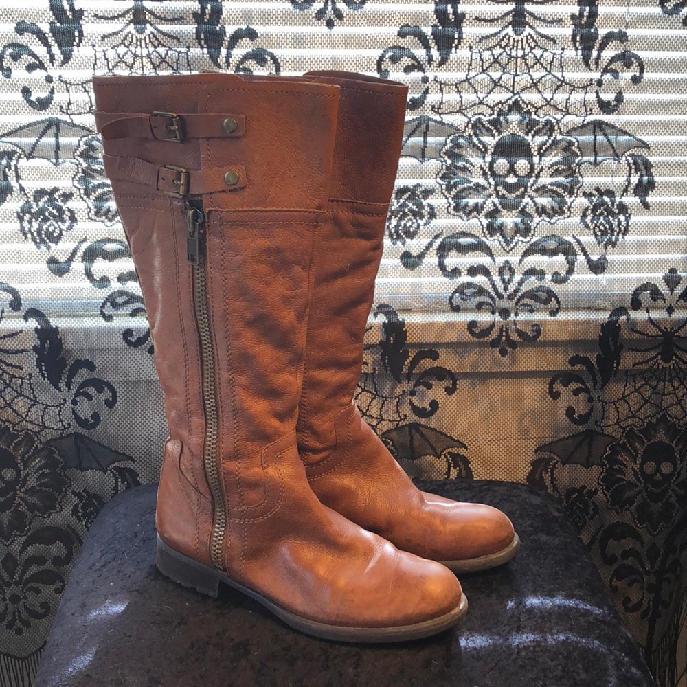 Franco Sarto Knee High Leather Boots
